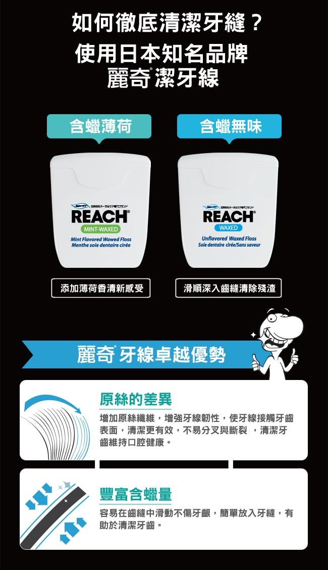 麗奇 含蠟潔牙線 50M (無味)藍/(薄荷)綠,力奇,力麒,含蠟牙線,牙線,含蠟