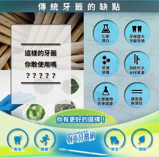 好潔剔爽牙籤刷第二代 150支/罐,牙間,牙間刷,牙籤刷,牙籤,▲魚骨造型刷毛▲