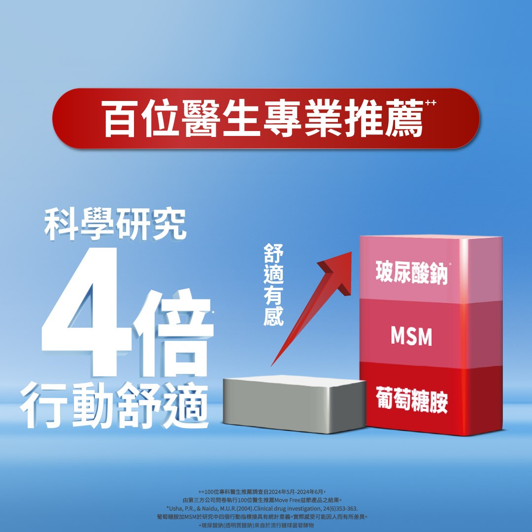 Move Free益節 葡萄糖胺複能3合1加強錠 150錠/瓶,關節痛,關節卡卡,益捷,關節保養,甲基硫醯基甲烷
