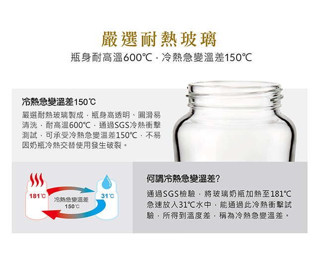 小獅王 蘿蔓晶鑽寬口玻璃大奶瓶 藍/粉/咖 270ml (新生兒專用)