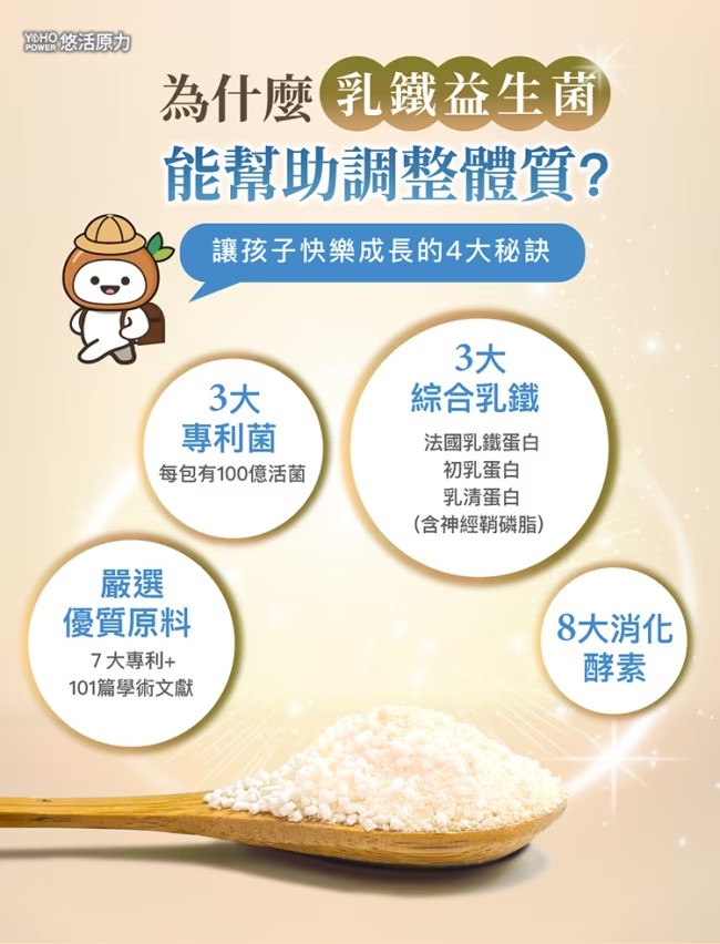 YOHO悠活原力 敏立清乳鐵蛋白益生菌 30條(盒)