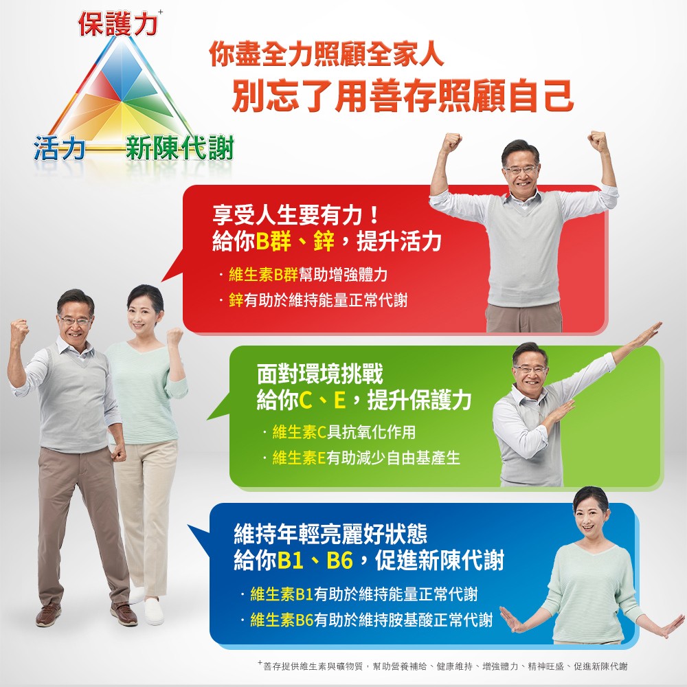 銀寶善存 50+綜合維他命 155錠(大包裝),綜合B群,維生素礦物質,綜合維他命,銀寶,50歲維他命