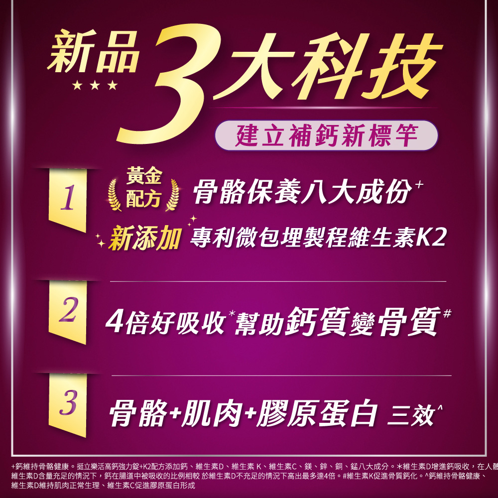 【滿額贈 玻璃耐熱保鮮盒2入】挺立 樂活鈣+K2配方 135錠/罐