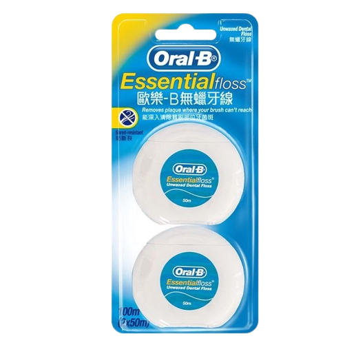 Oral歐樂B 無蠟/微蠟牙線(50公尺) 2入組