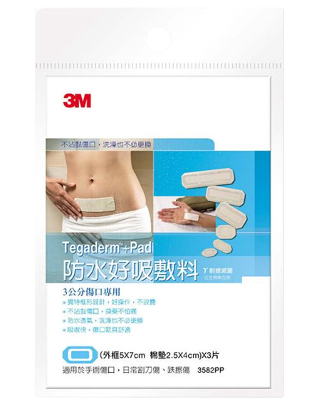 3M 貼得穩 防水敷料 3cm／5cm 傷口適用｜高吸收力｜透氣黏貼型