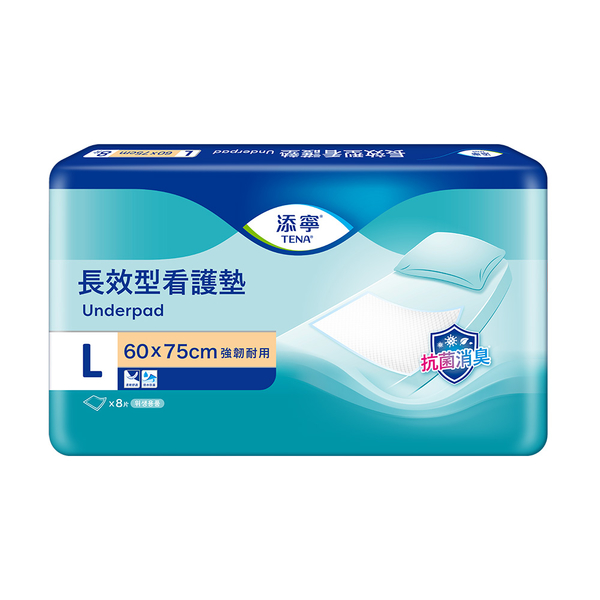 (箱購) 添寧 長效型看護墊60x75cm_8片x12包 (L)_無配合全館滿額贈