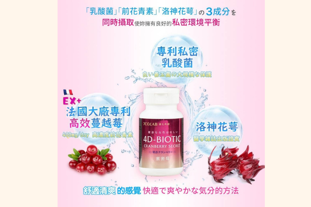 第七共研｜【袋袋組合2入】4D-蜜密莓x乳酸菌 CANBERRYSCRETxBIOTIC袋裝