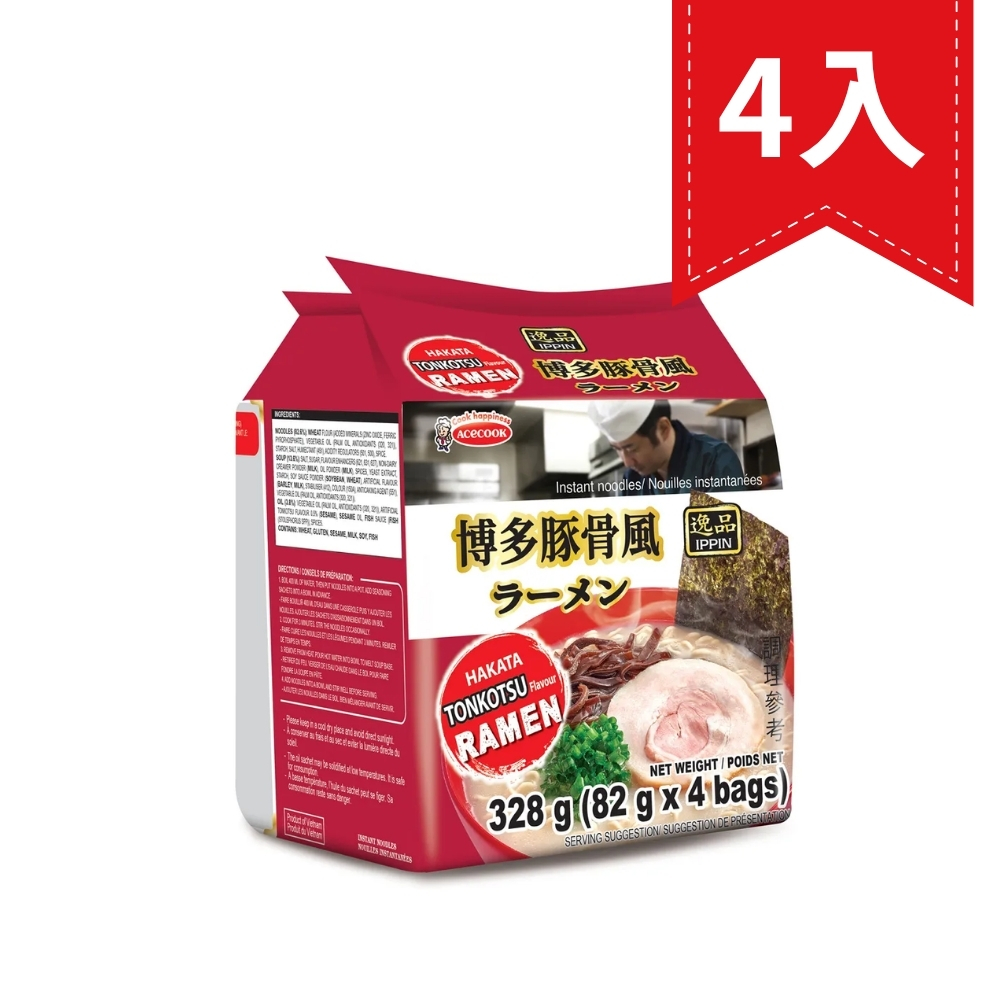 Acocook-博多豚骨風味袋麵（82g*4入）