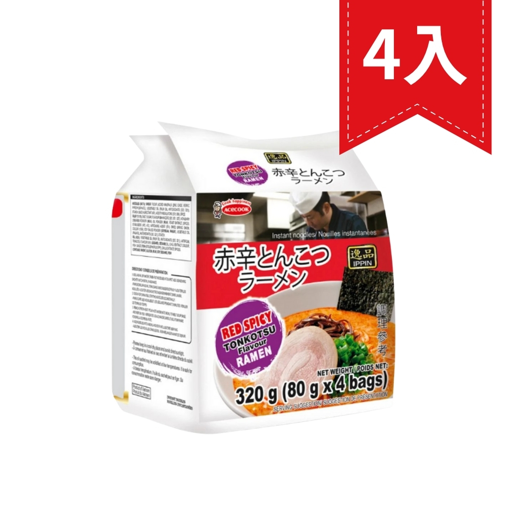 Acocook 辛辣豚骨風味袋麵（82g*4入）
