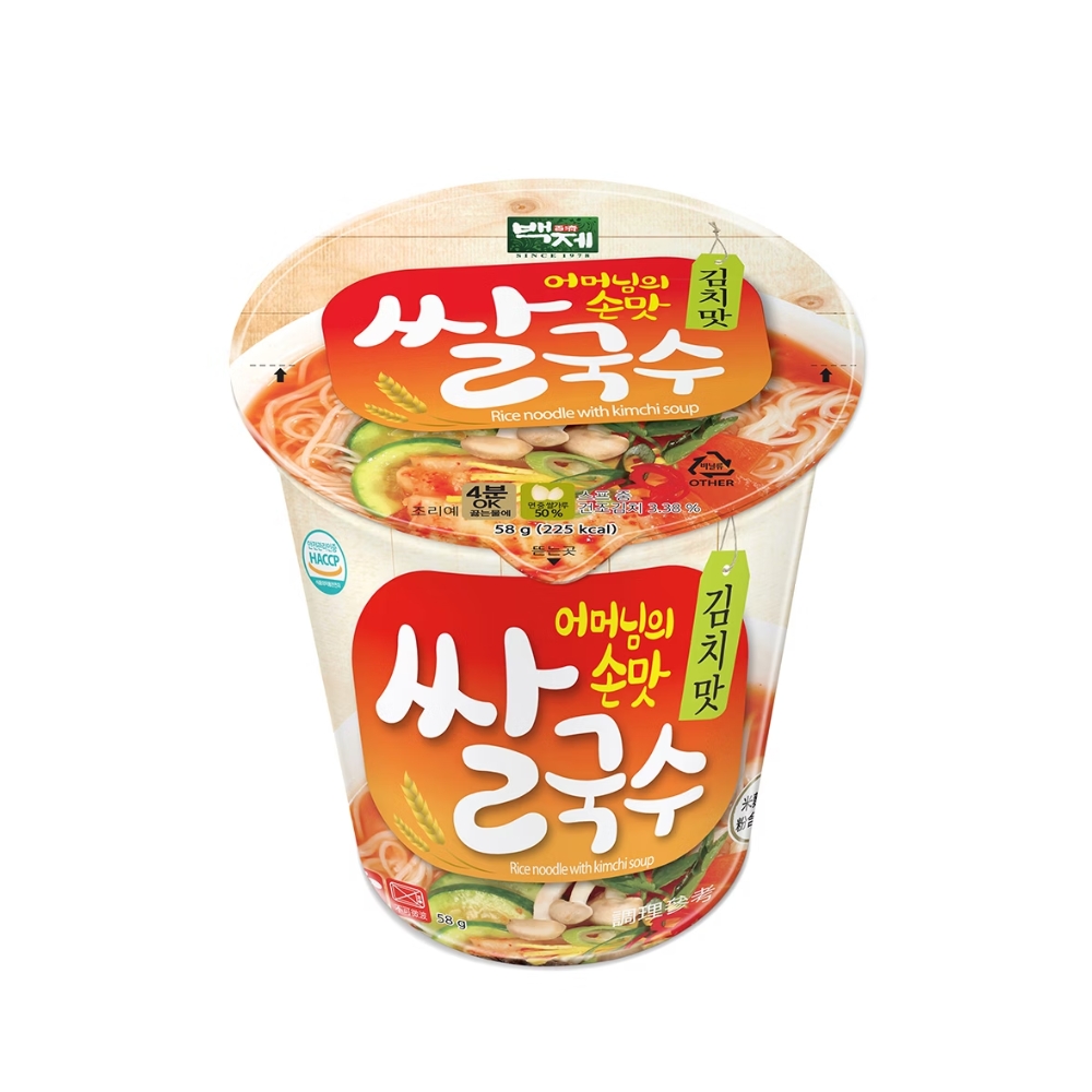 韓國百濟米麵線杯裝(泡菜味)