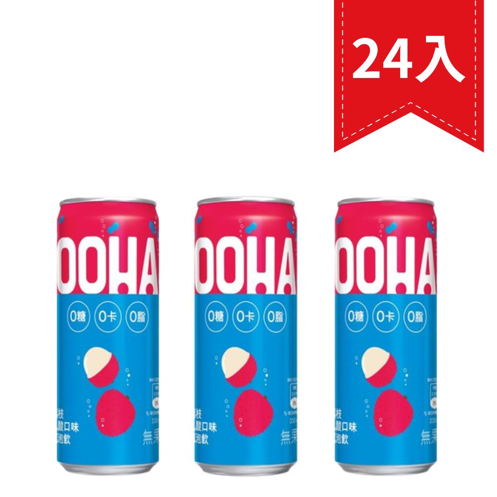 OOHA 氣泡飲-荔枝乳酸（330ml*24入）