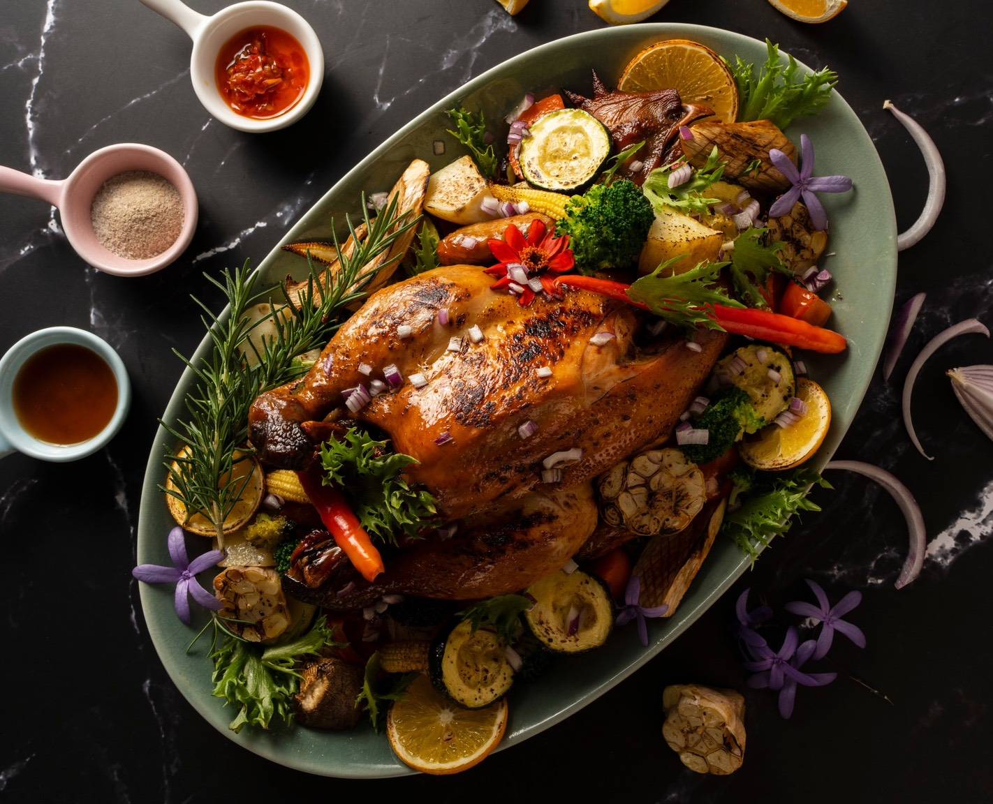 茶香烤全雞(含醬包)