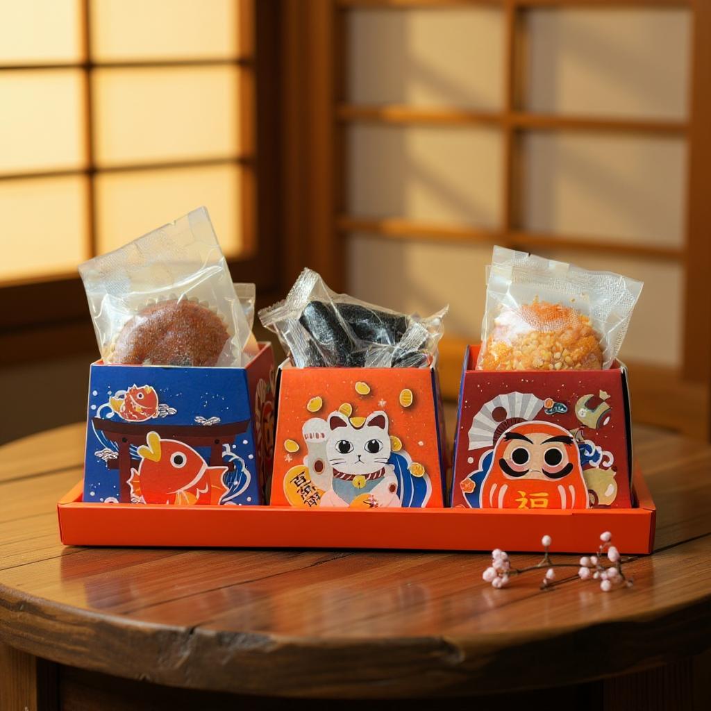 霓好納福A2 (黑芝麻糕&日式燒菓子),NH50000002,霓好納福A2(黑芝麻糕&日式燒菓子),禮盒承載心意,甘韻茶點佐日式甜菓,零食飲料