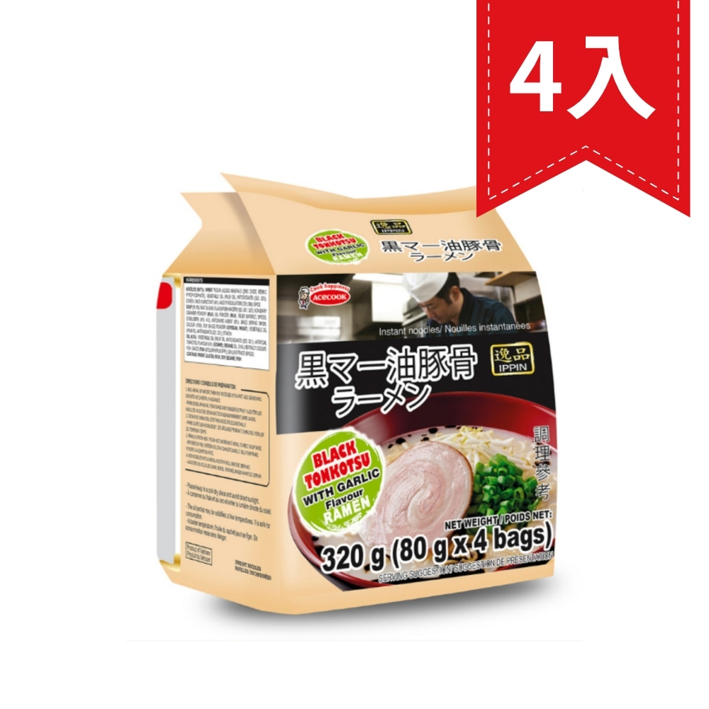 Acocook 蒜香豚骨風味袋麵（82g*4入）