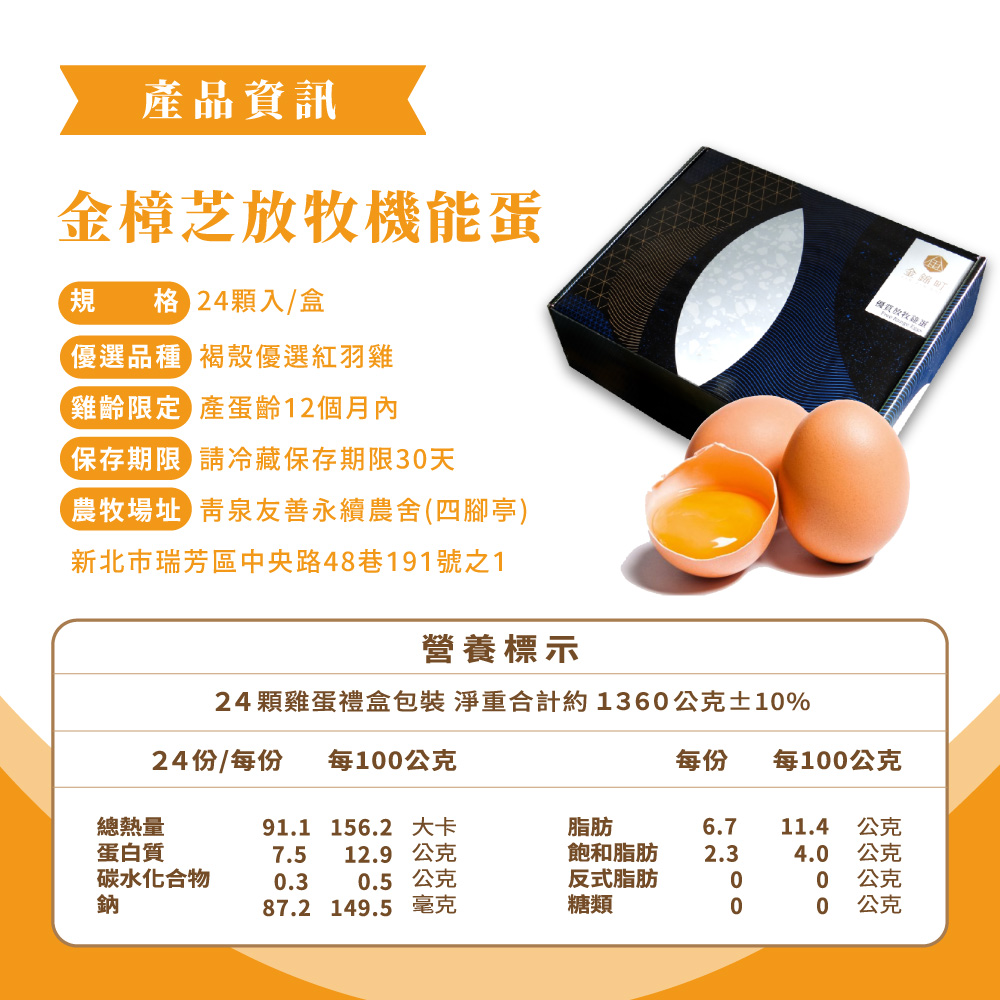 【金錦町x青泉谷】金樟芝放牧機能雞蛋