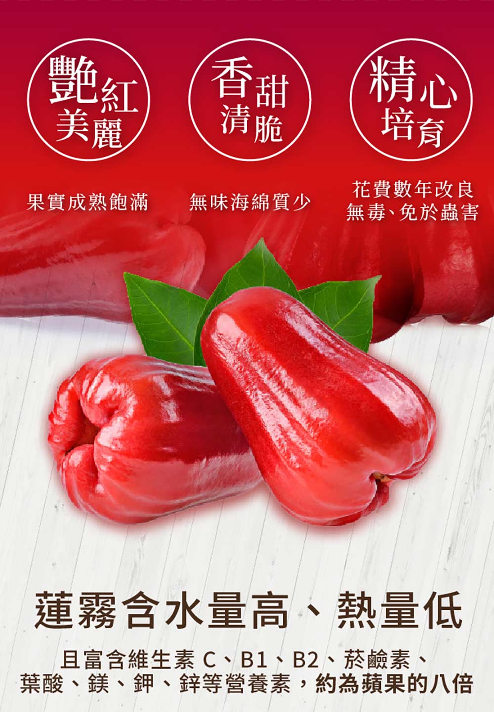 【家購網嚴選】屏東林邊砲彈蓮霧精美包裝4斤(+-5%)12~18顆