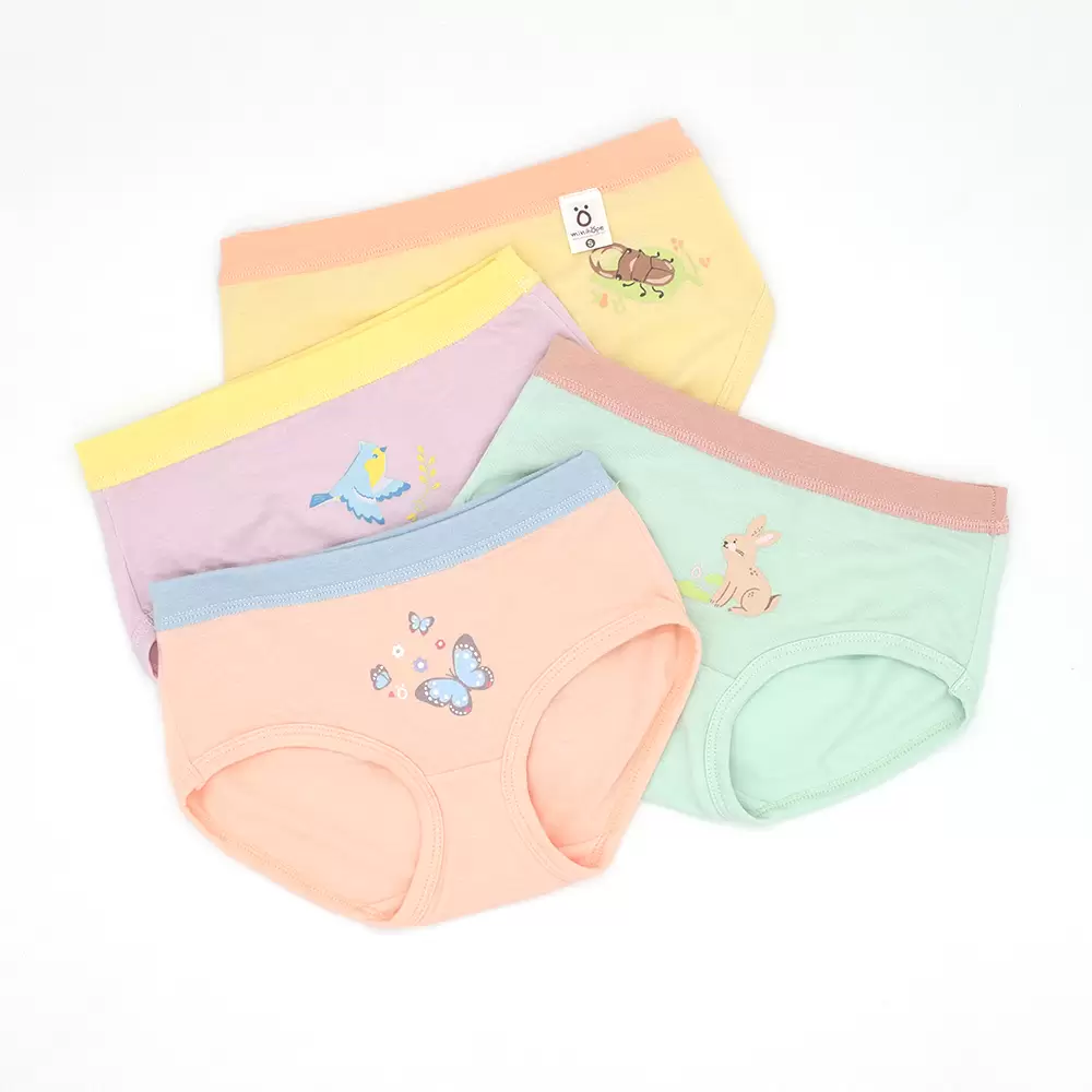 minihope-官方分銷平台 - 繽紛小花園-女童三角褲(4件組)