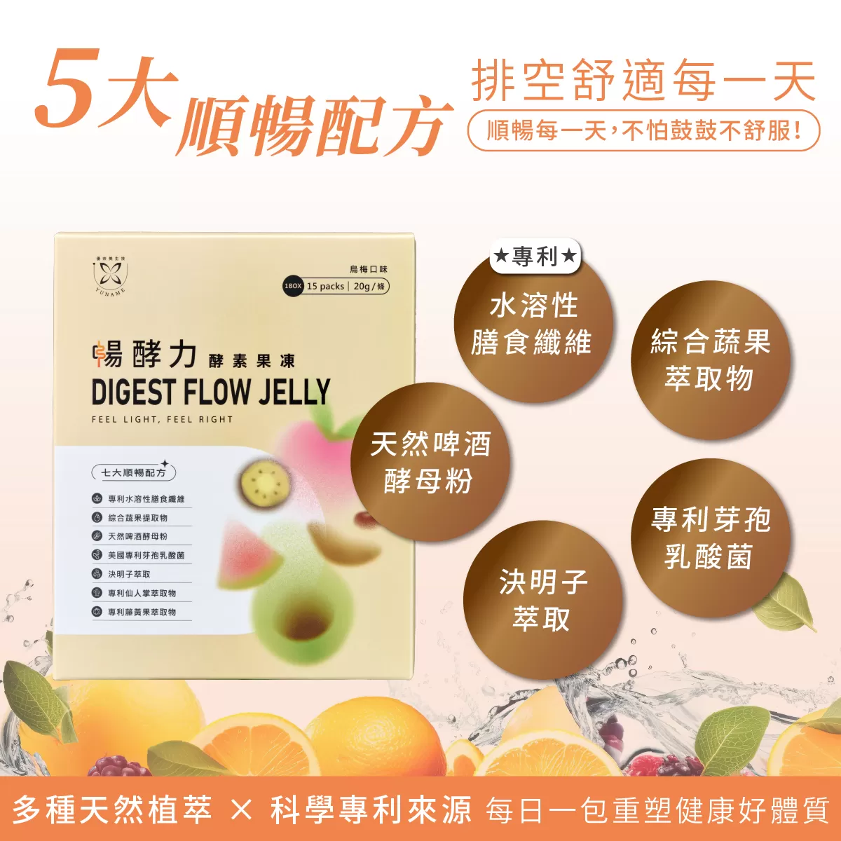 暢酵力 酵素果凍,決明子萃取,水溶性膳食纖維,仙人掌萃取,藤黃果萃取,芽孢乳酸菌