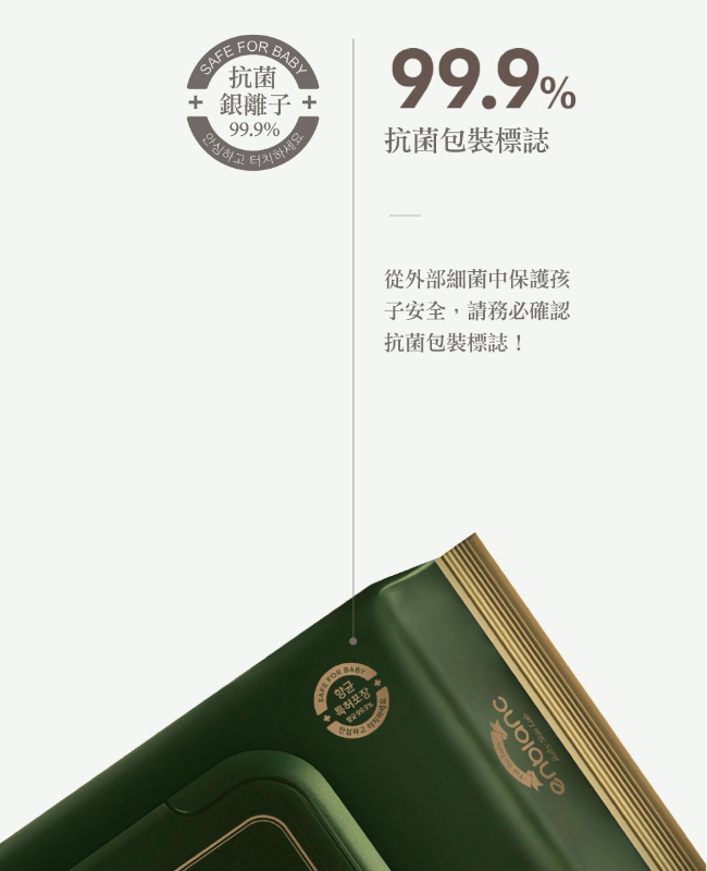 韓國ENBLANC 銀離子抗菌 極厚仙人掌 有蓋輕裝濕紙巾,U53520001,韓國ENBLANC銀離子抗菌極厚仙人掌有蓋輕裝濕紙巾,11級過濾純淨水,銀離子抗菌包裝,木漿纖維不織布