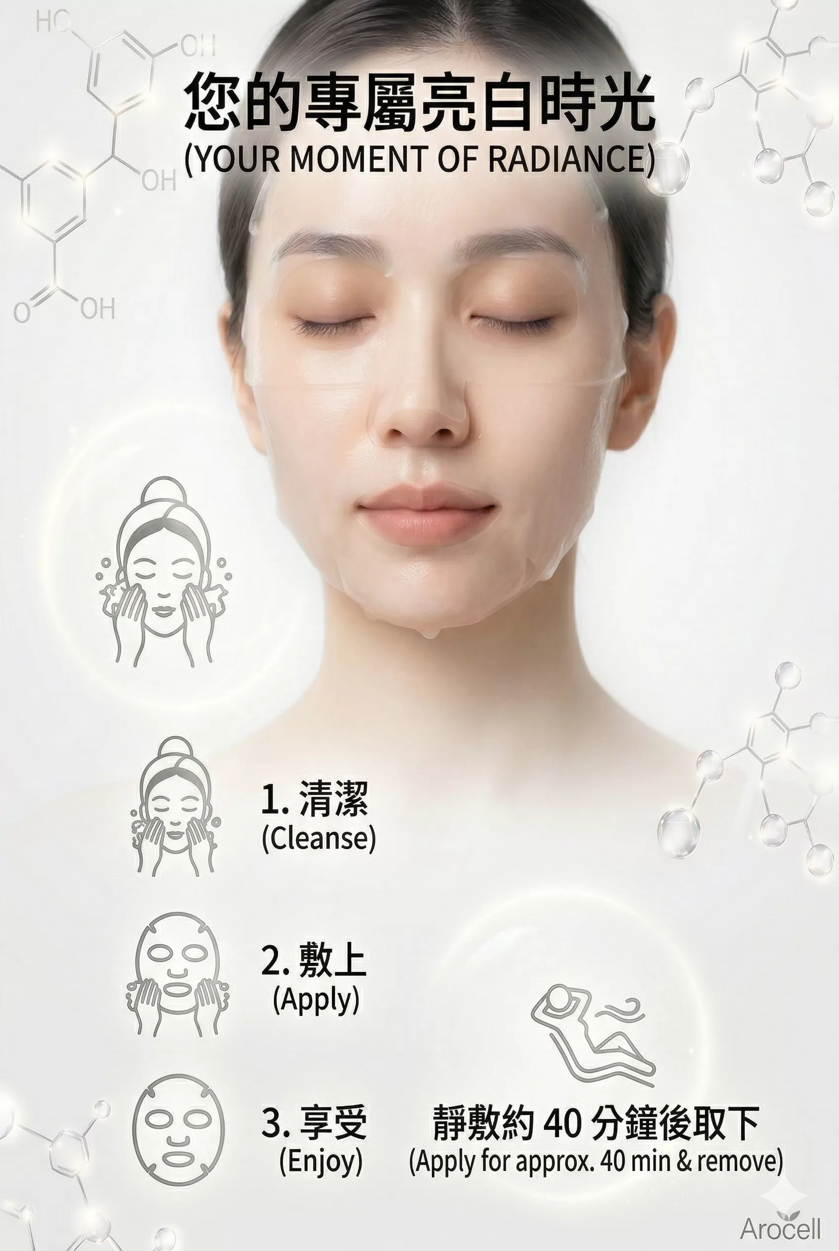 (韓國)AROCELL TXA淨白傳明酸高效水凝膜(4片/盒),U60250003,(韓國)AROCELLTXA淨白傳明酸高效水凝膜(4片/盒),2025美妝雜誌「編輯推薦獎」,打造透亮牛奶肌,所有商品