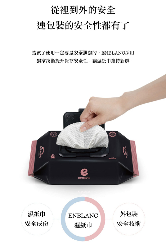 韓國ENBLANC 銀離子抗菌 極厚黑珍珠 有蓋隨身包純水濕紙巾,U53530003,韓國ENBLANC銀離子抗菌極厚黑珍珠有蓋隨身包純水濕紙巾,100%人造纖維不織布,11級過濾純淨水,3D立體壓紋設計