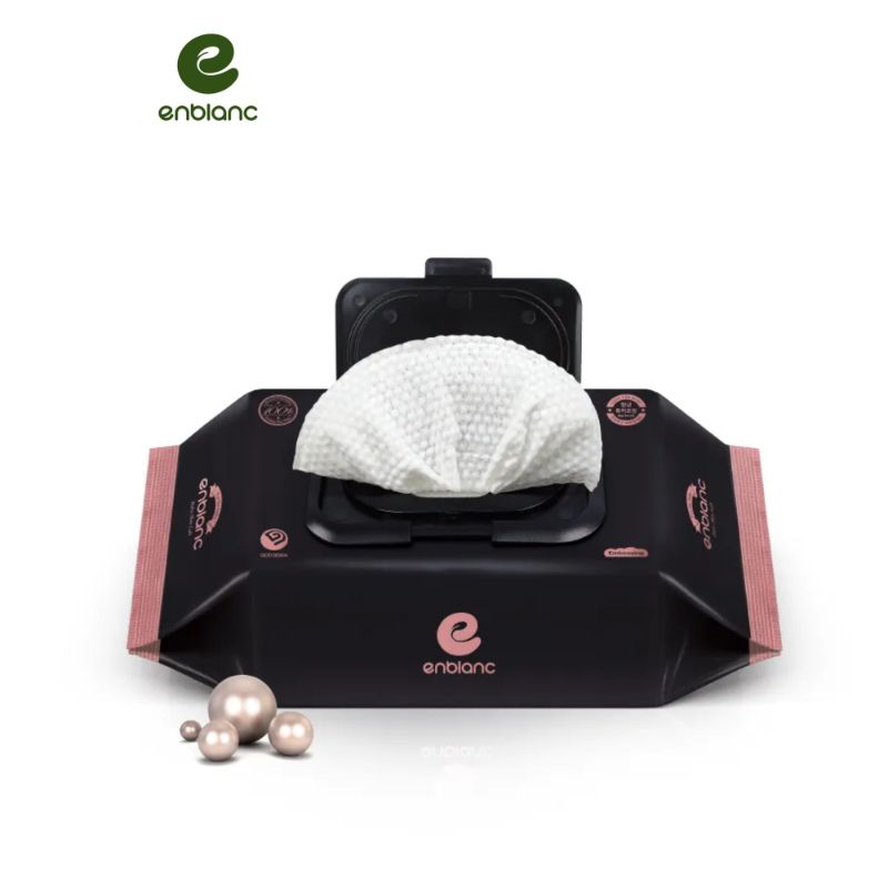 韓國ENBLANC 銀離子抗菌 極厚黑珍珠 有蓋隨身包純水濕紙巾