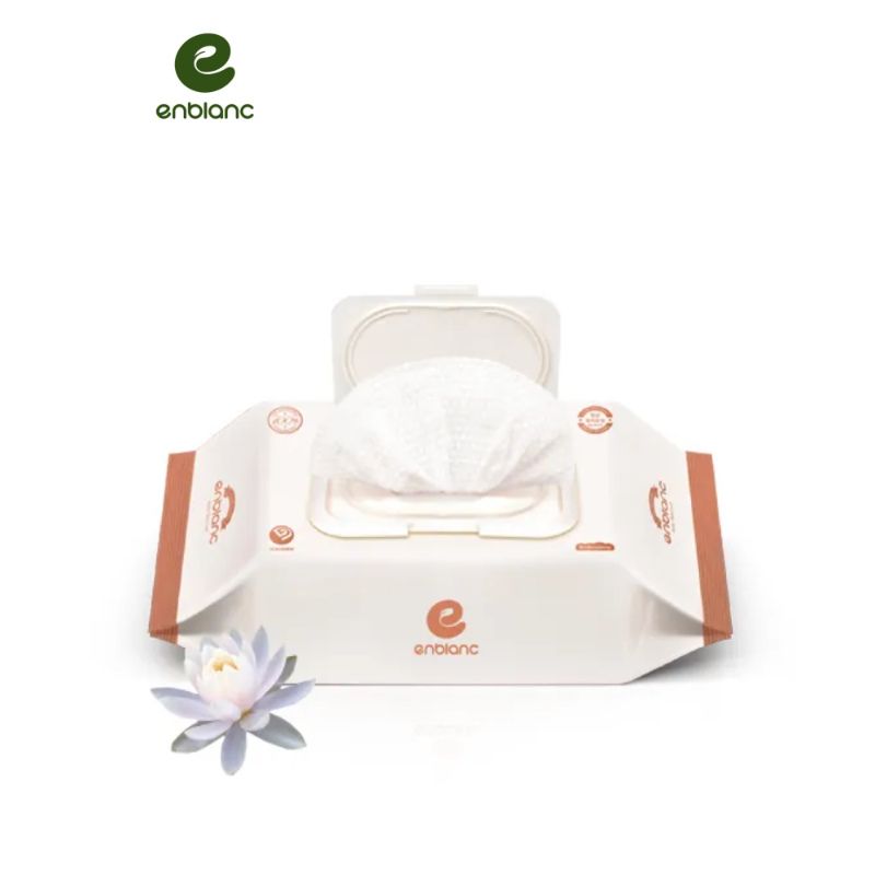 韓國ENBLANC 銀離子抗菌 輕厚蓮花 有蓋隨身包純水濕紙巾