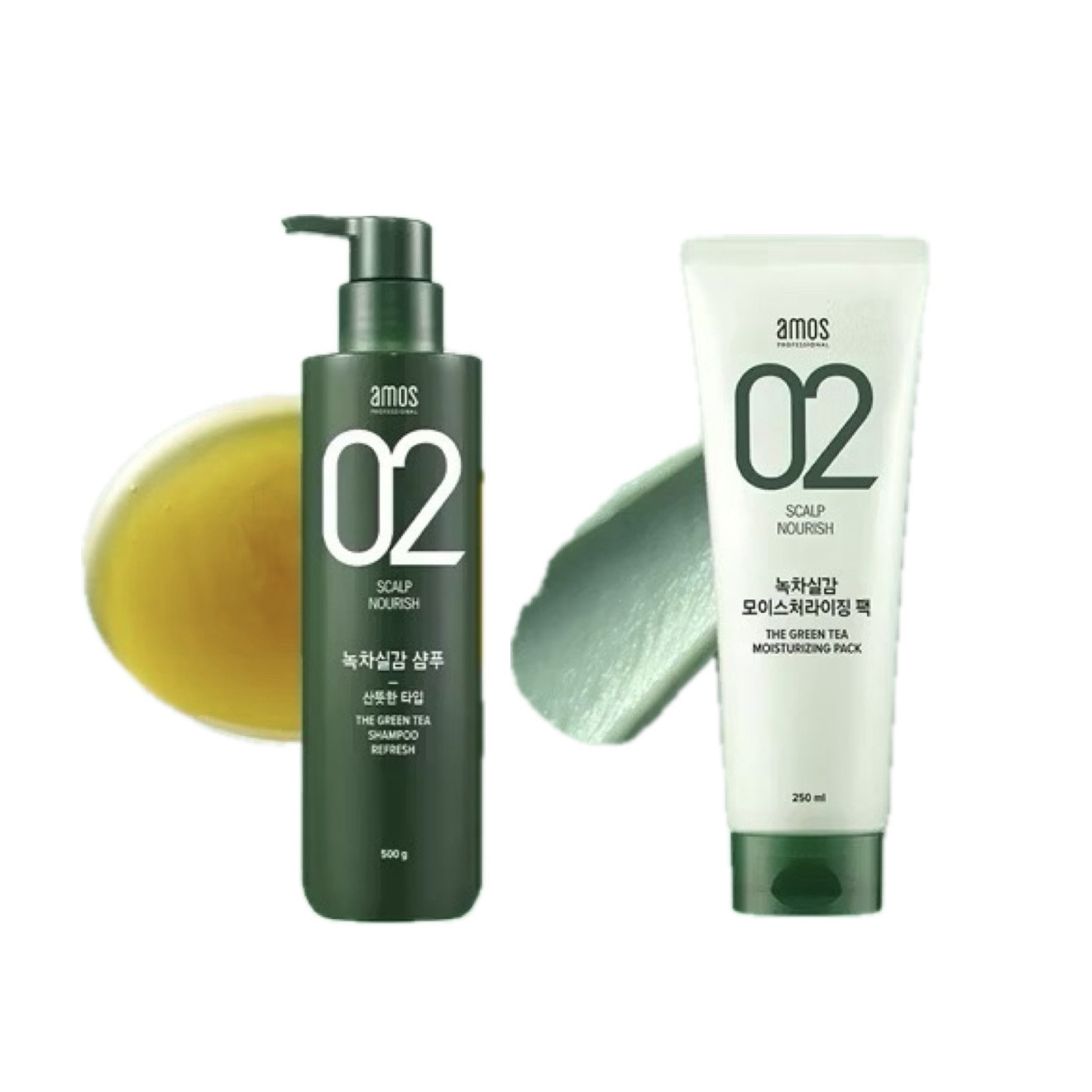 《免費領挑戰組》韓國AMOS綠茶修護清爽洗髮精/護髮膜