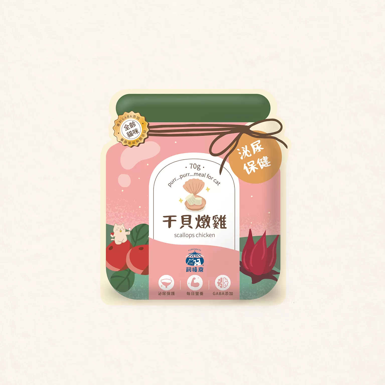 【貓咪餐包】干貝燉雞 | 泌尿保養配方 添加GABA
