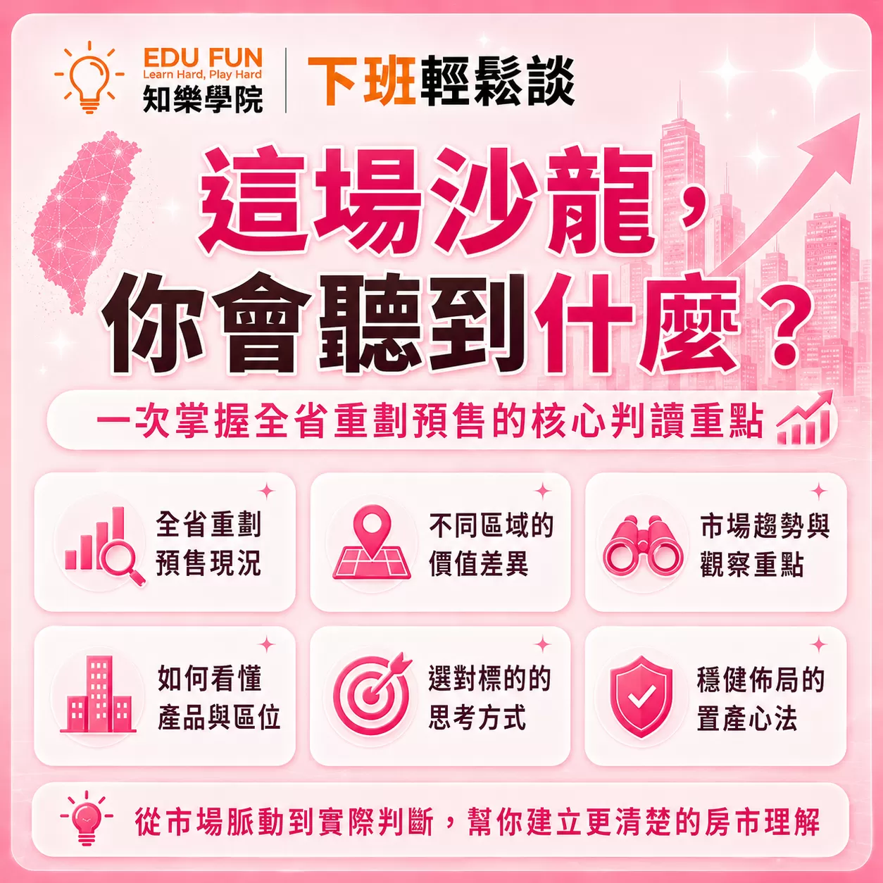 全台重劃預售攻略,二小時講座沙龍+OOPS會後交流，附飲品,D61180001,全台重劃預售攻略,找知識,房地產全能致富大師講座