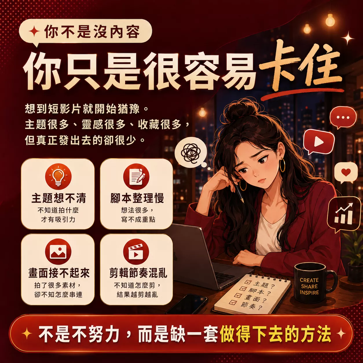 AI 自媒體短影片實戰沙龍｜Shorts、Reels,ZACK吳嘉偉,EDUFUN知樂學院,短影片流程,腳本企劃,影片企劃