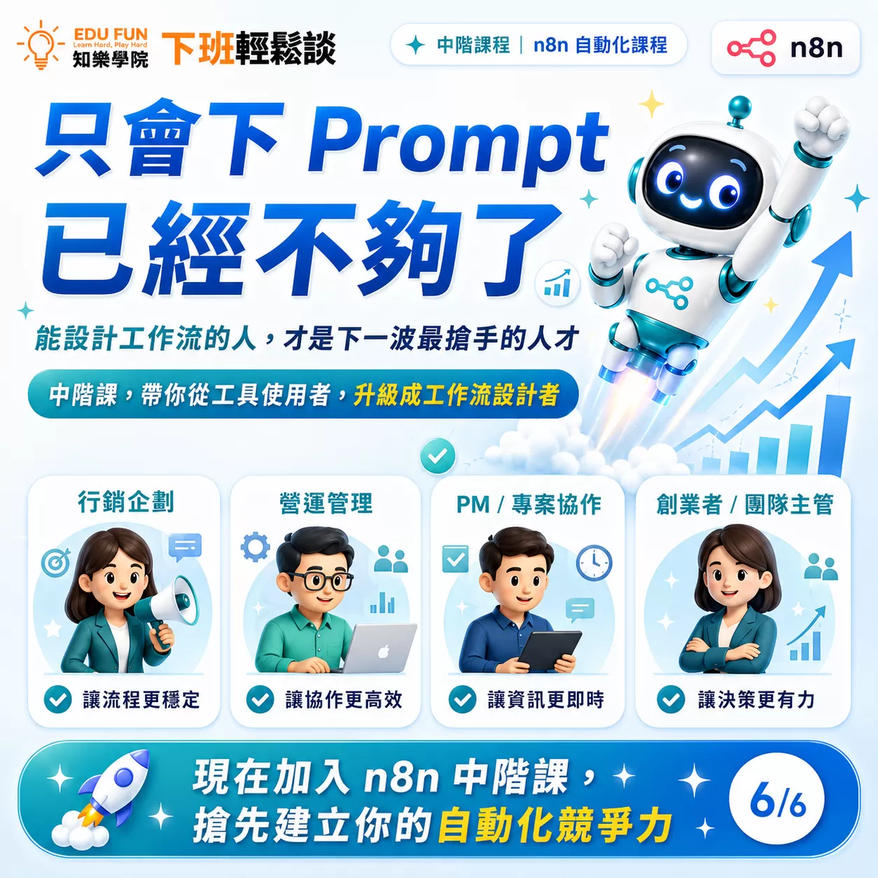 n8n進階打造智慧工作流,費用含會後交流飲品乙杯,D61410002,n8n進階打造智慧工作流,找知識,AIAgent自動化