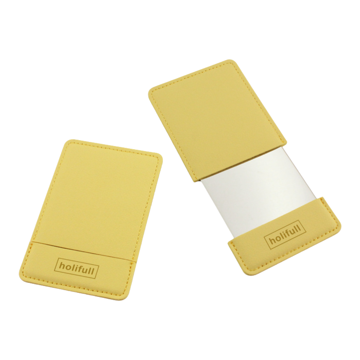 【客製禮贈品】皮革不鏽鋼卡片型隨身鏡