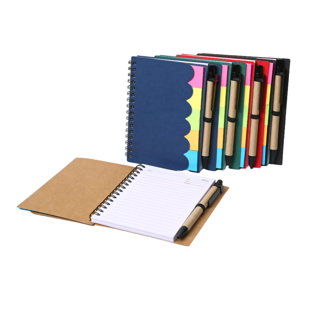 【客製禮贈品】浪紋線圈﻿便利貼筆記本