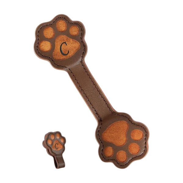 【客製禮贈品】可愛貓爪皮革書籤