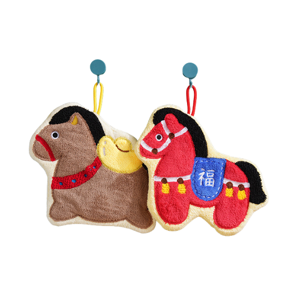 【客製禮贈品】新年小馬抹布擦手巾