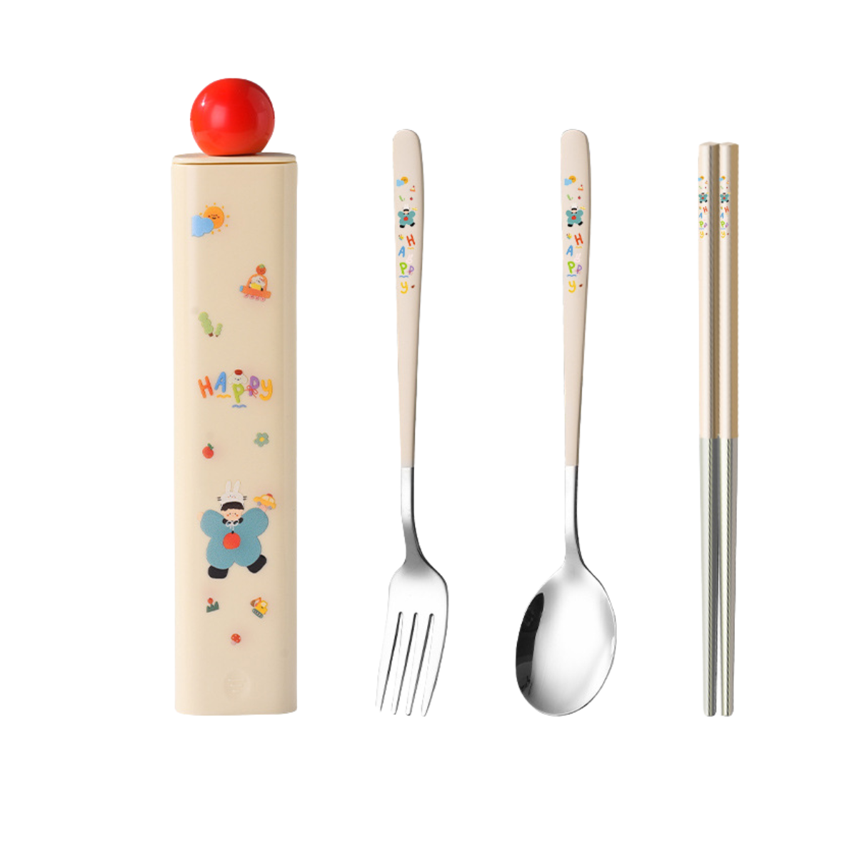 【客製禮贈品】奶油抽拉造型環保餐具