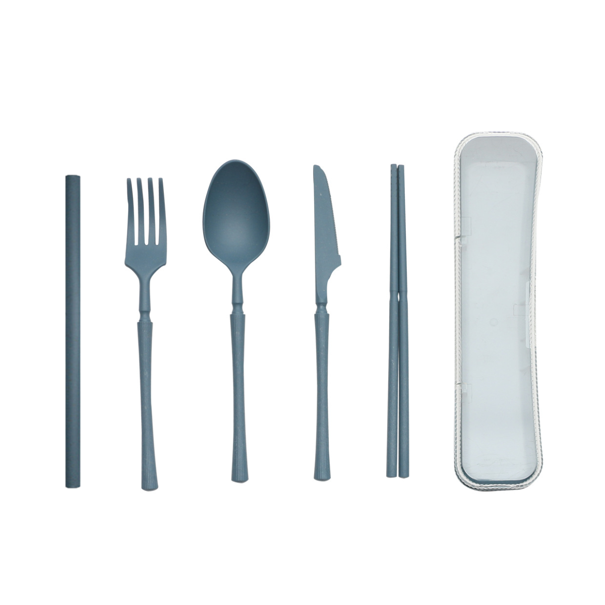 【客製禮贈品】豎紋小麥吸管餐具套組