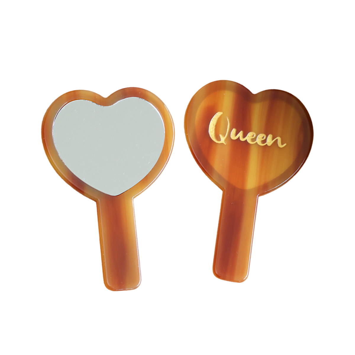 【客製禮贈品】復古愛心手持隨身鏡