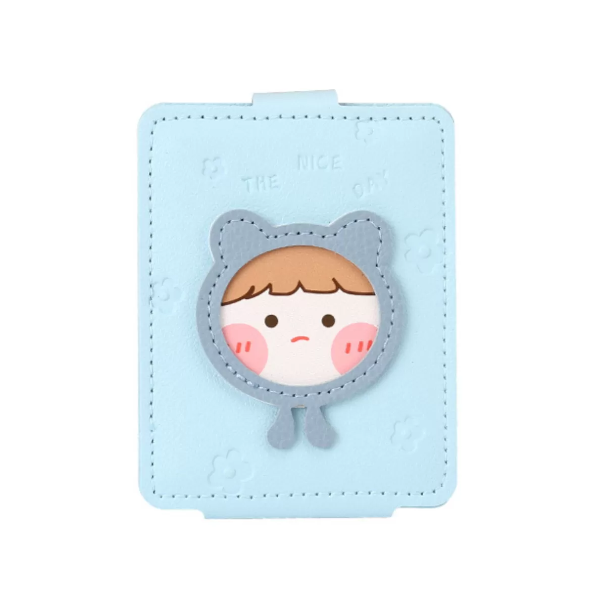 【客製禮贈品】可愛方形雙面折疊化妝鏡