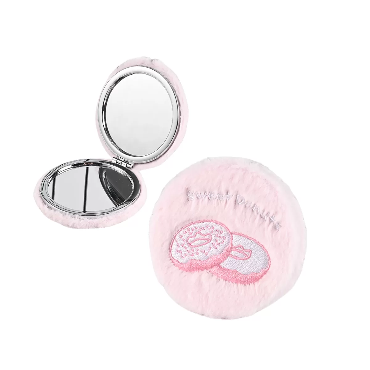 【客製禮贈品】毛絨刺繡工藝折疊化妝鏡