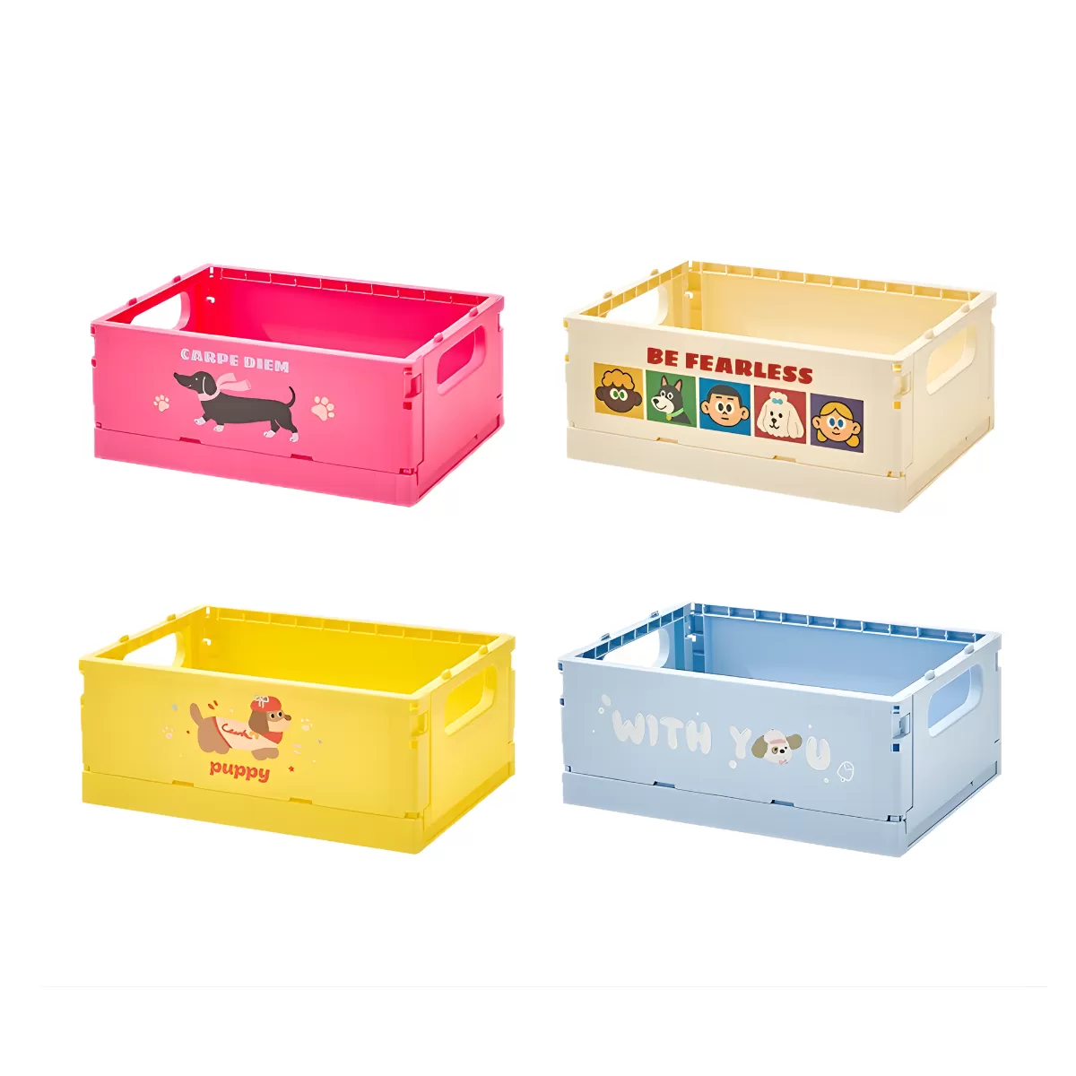 【客製禮贈品】多巴胺卡通折疊收納箱