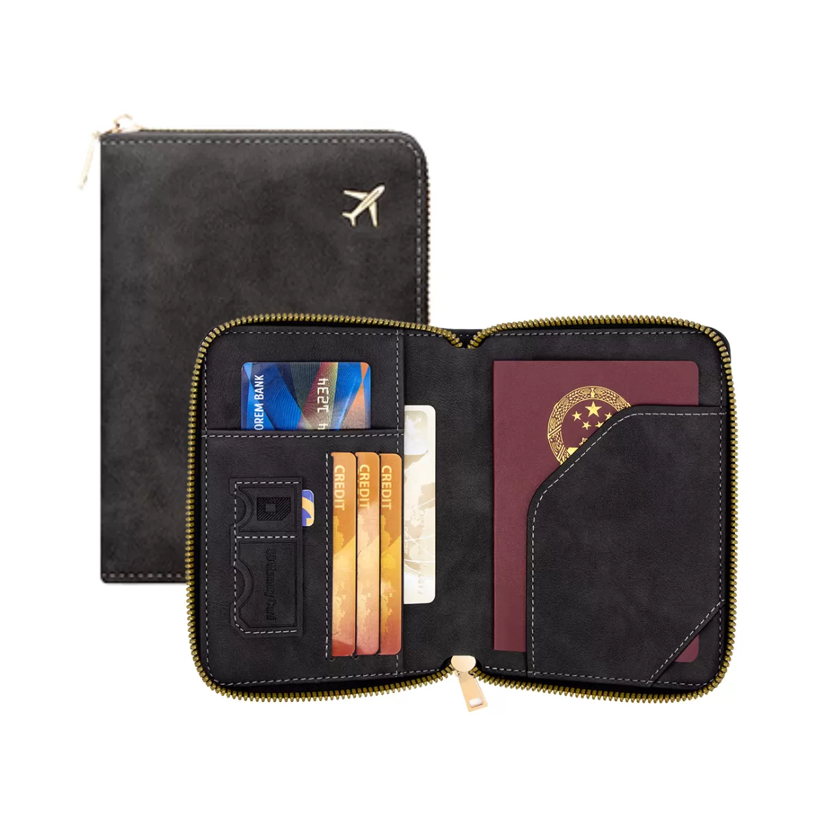 【客製禮贈品】質感皮革拉鍊護照套