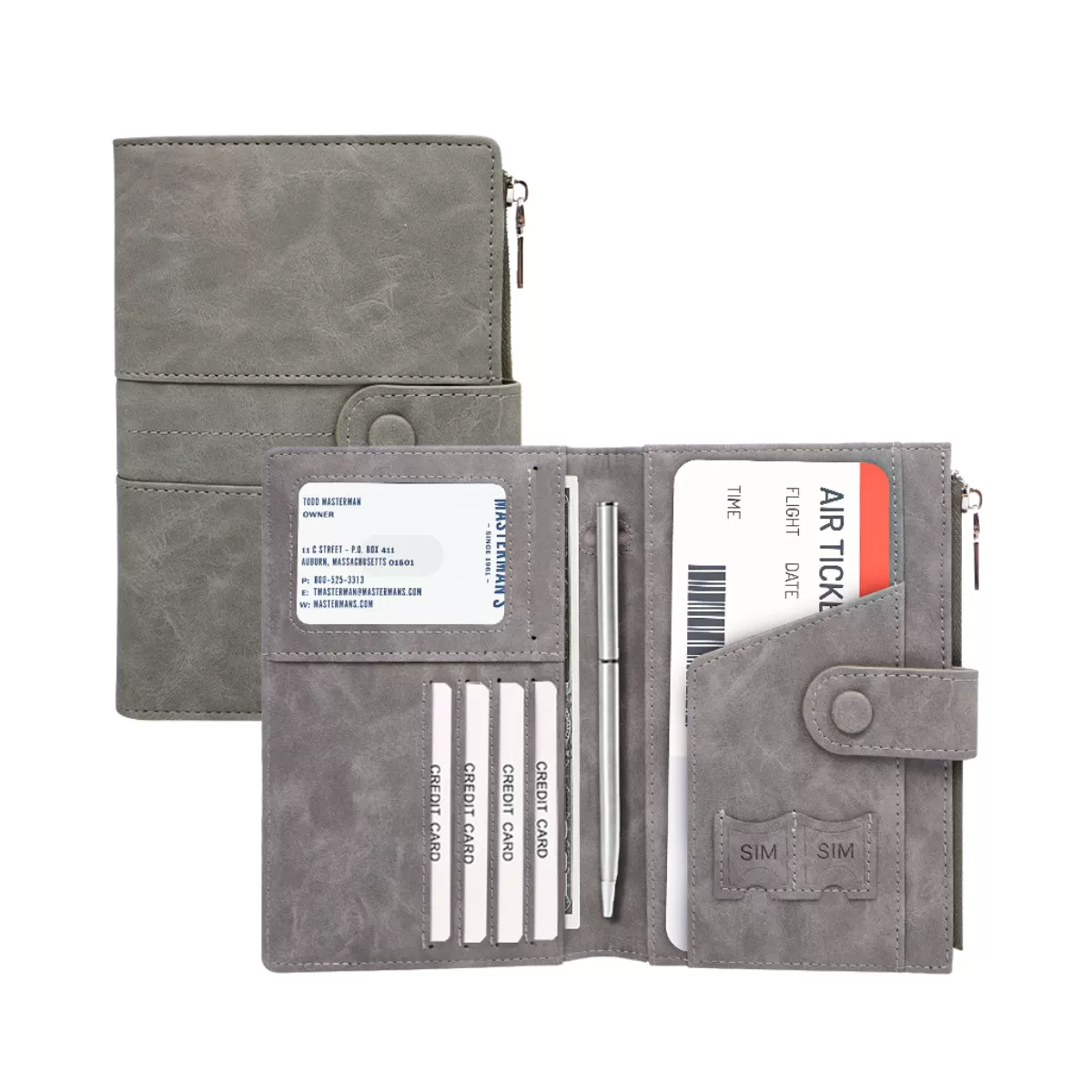 【客製禮贈品】精緻旅行拉鍊護照套