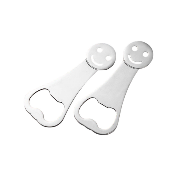 【客製禮贈品】簡約笑臉不鏽鋼開瓶器