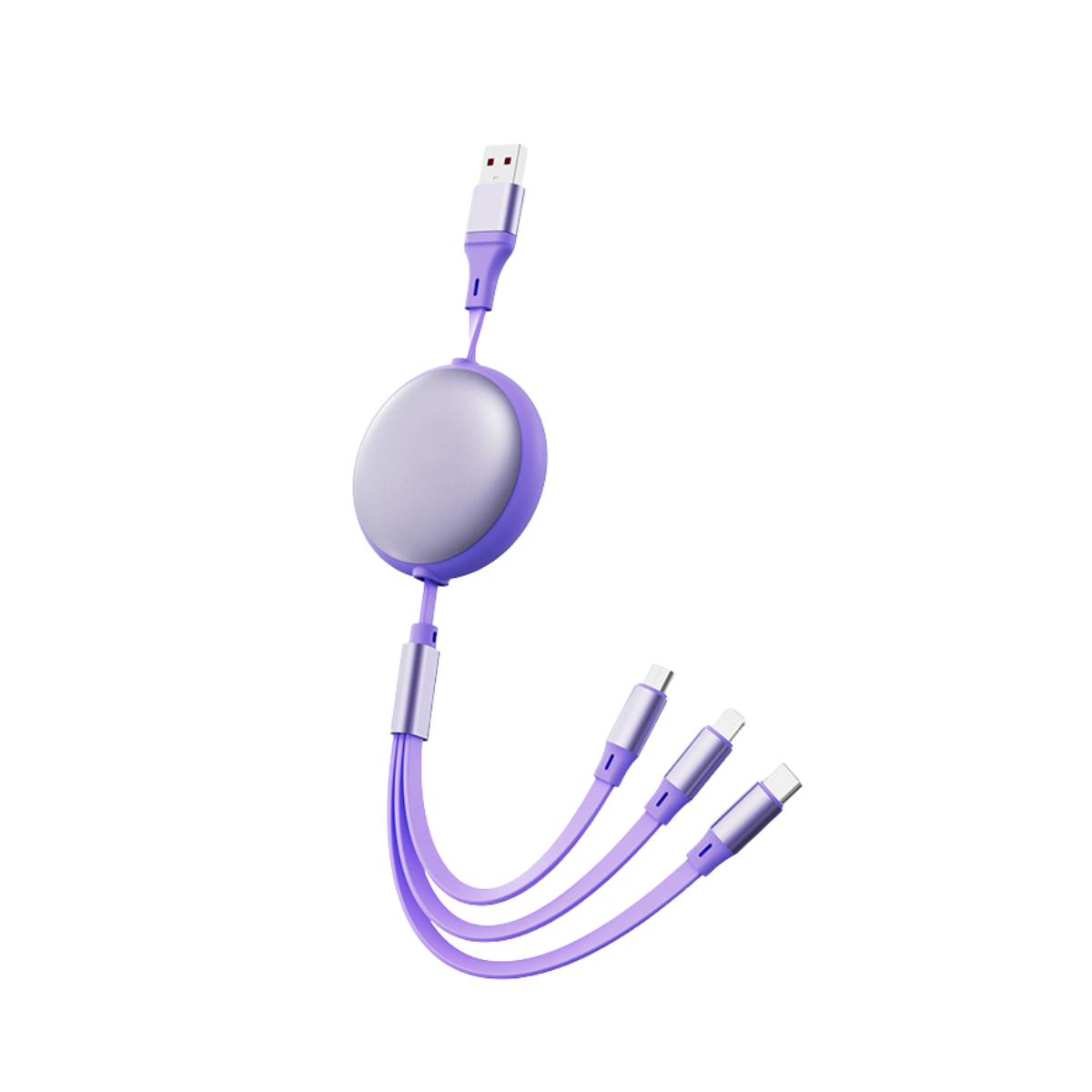 【客製禮贈品】圓鋁殼伸縮三合一充電線
