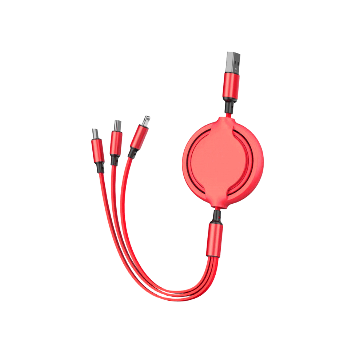 【客製禮贈品】馬卡龍雙面伸縮三合一充電線
