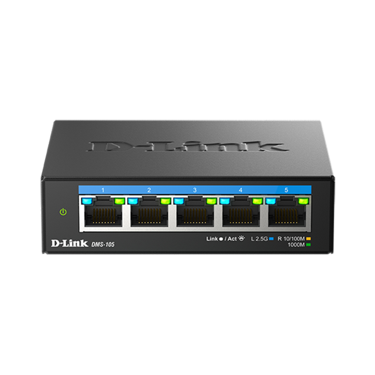 D-Link 友訊 DMS-105 5埠無網管Multi-Gigabit多網速交換器