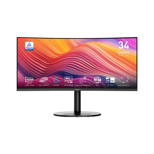 MSI 微星 Modern 黑色美型護眼120Hz 34吋曲面顯示器 MD342CQP