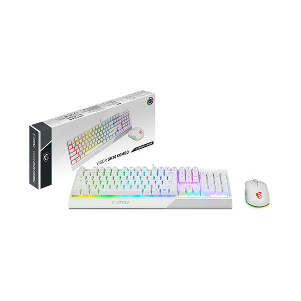 MSI 微星 VIGOR GK30 COMBO WHITE TC 白色電競鍵盤滑鼠套組